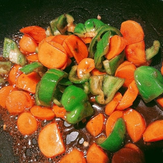 酢豚のタレで野菜炒め